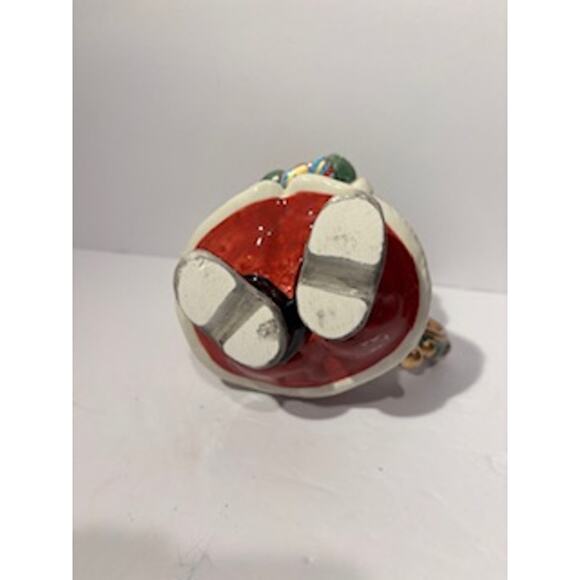 Vintage Fitz and Floyd Santa Creamer Pitcher Candy Cane Lane Holiday Decor - Picture 7 of 10